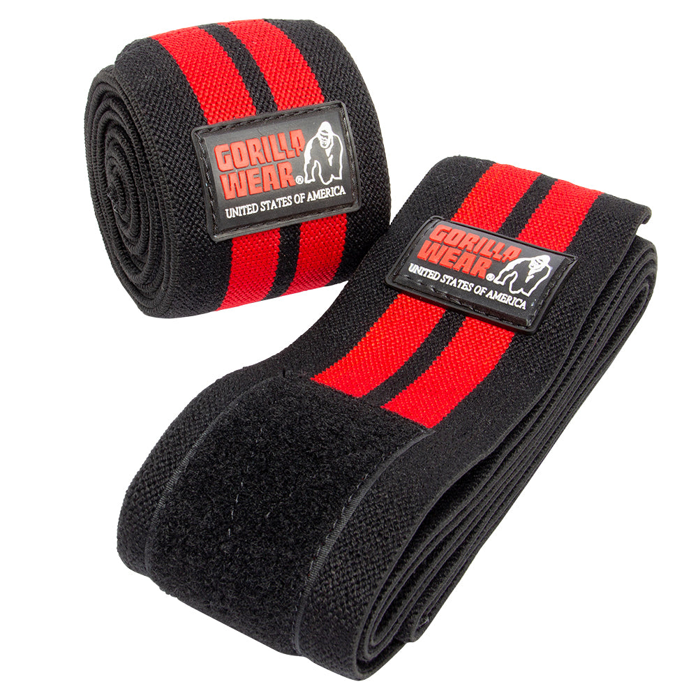 Knee Wraps - Black/Red Gorilla Wear