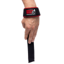 GW padded wrist straps for lifting red/black