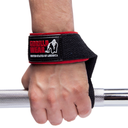 GW padded wrist straps for lifting red/black 