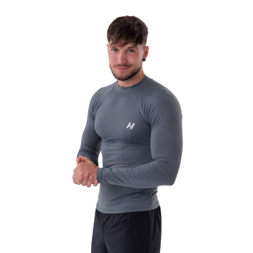 FUNCTIONAL T-SHIRT WITH LONG SLEEVES "ACTIVE" GRAY 