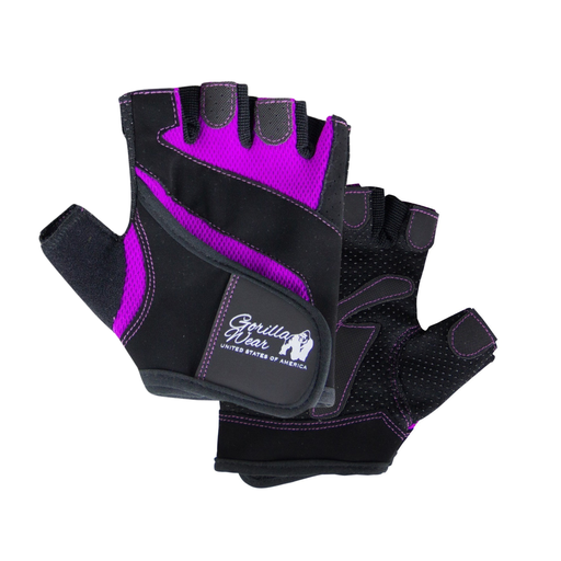 Women's Fitness Gloves - Black/Purple 